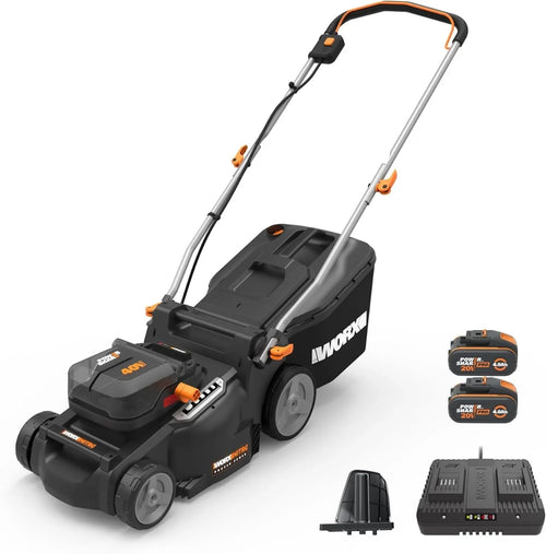 WORX Nitro 40V 40.6 cm Cordless Push Lawn Mower with Brushless Motor 2.0 & Intellicut